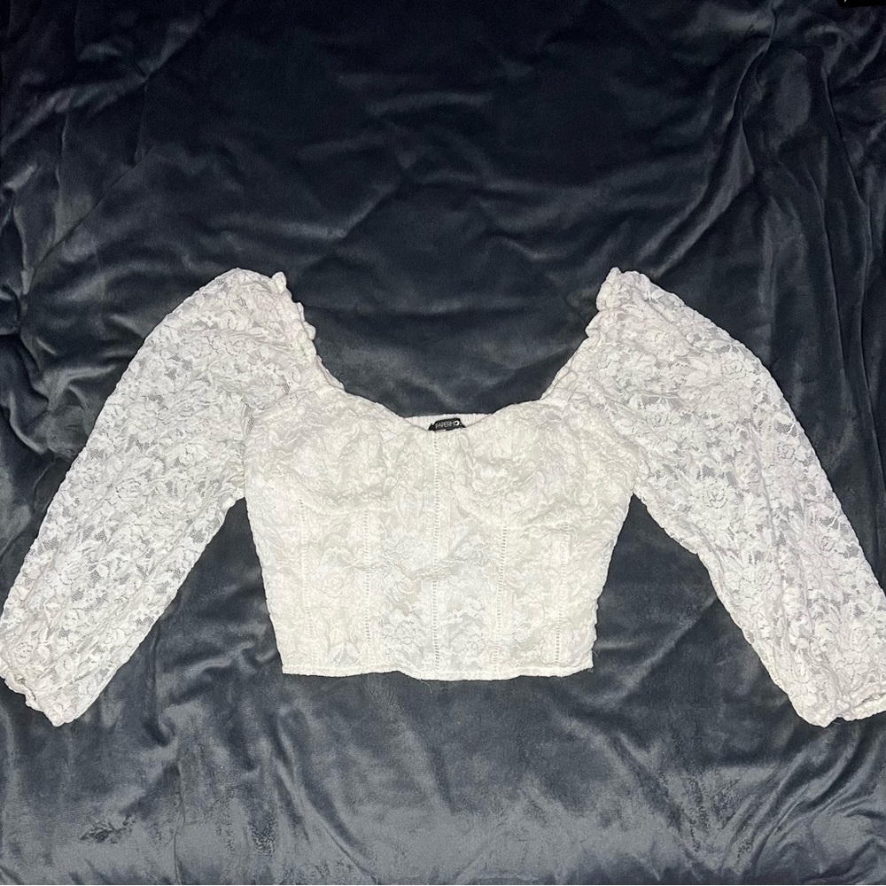 White Corset looking blouse